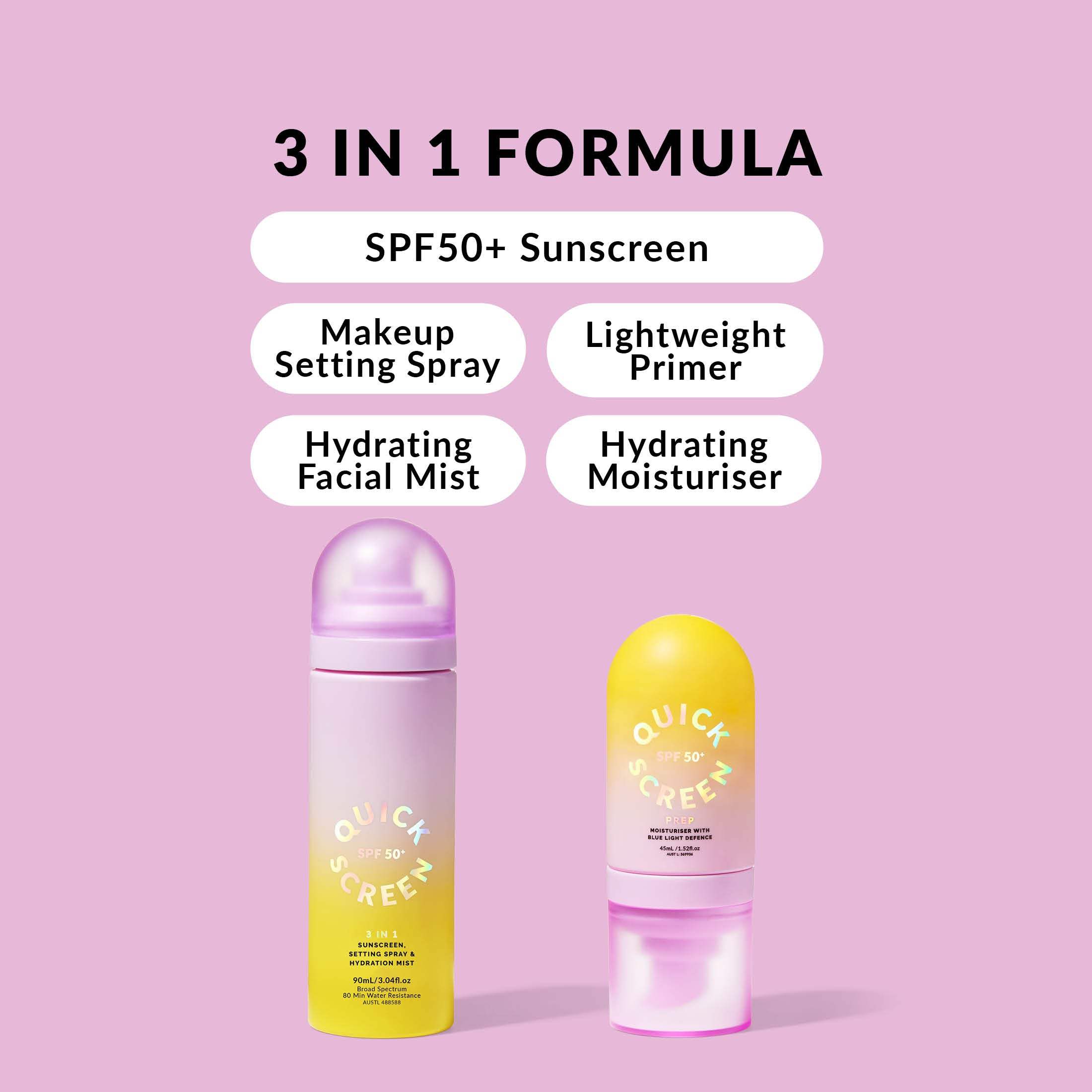 SPF 50+ Prep & Set Bundle - - Quick Flick