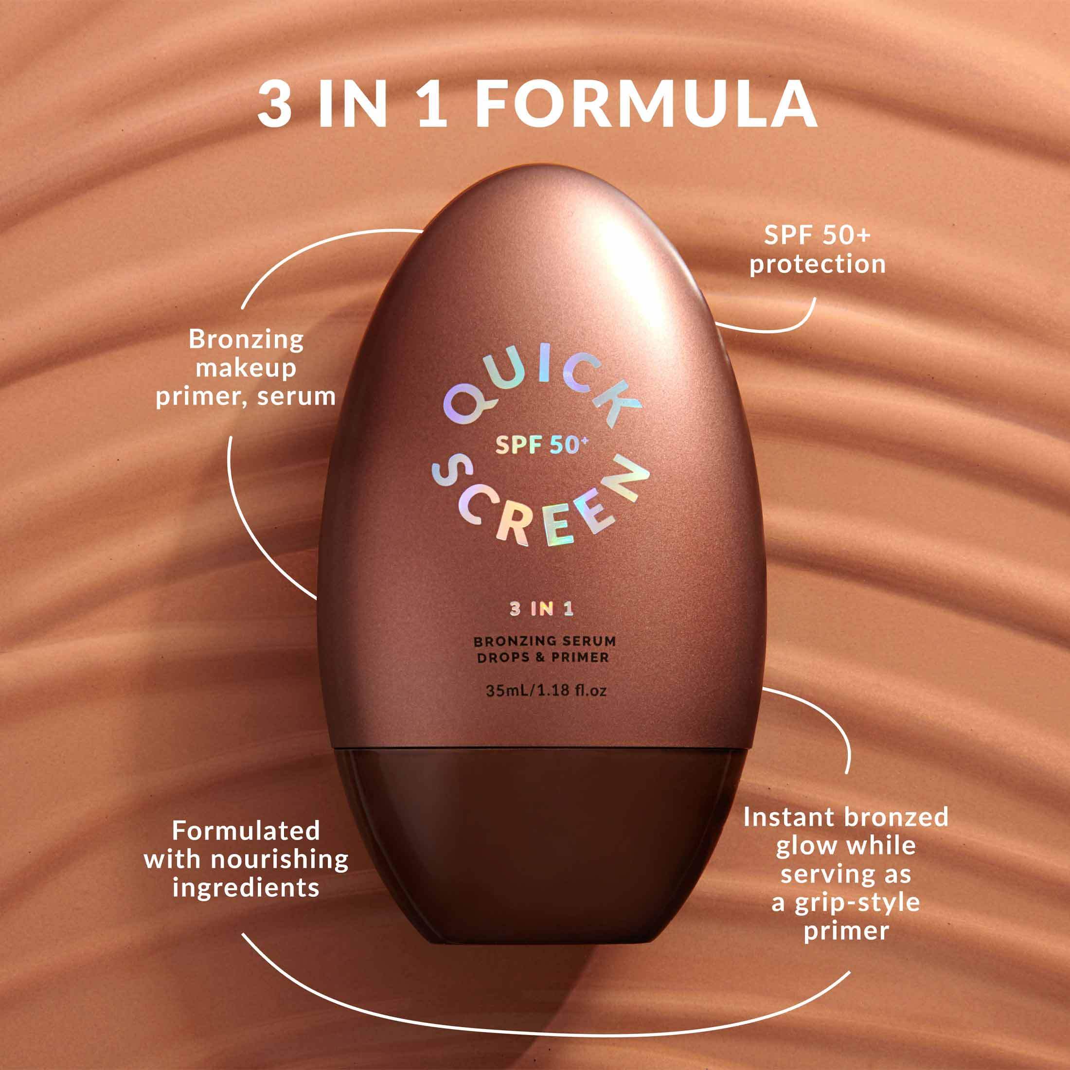 SPF50+ Bronzing Primer & Serum Drops - - Quick Flick