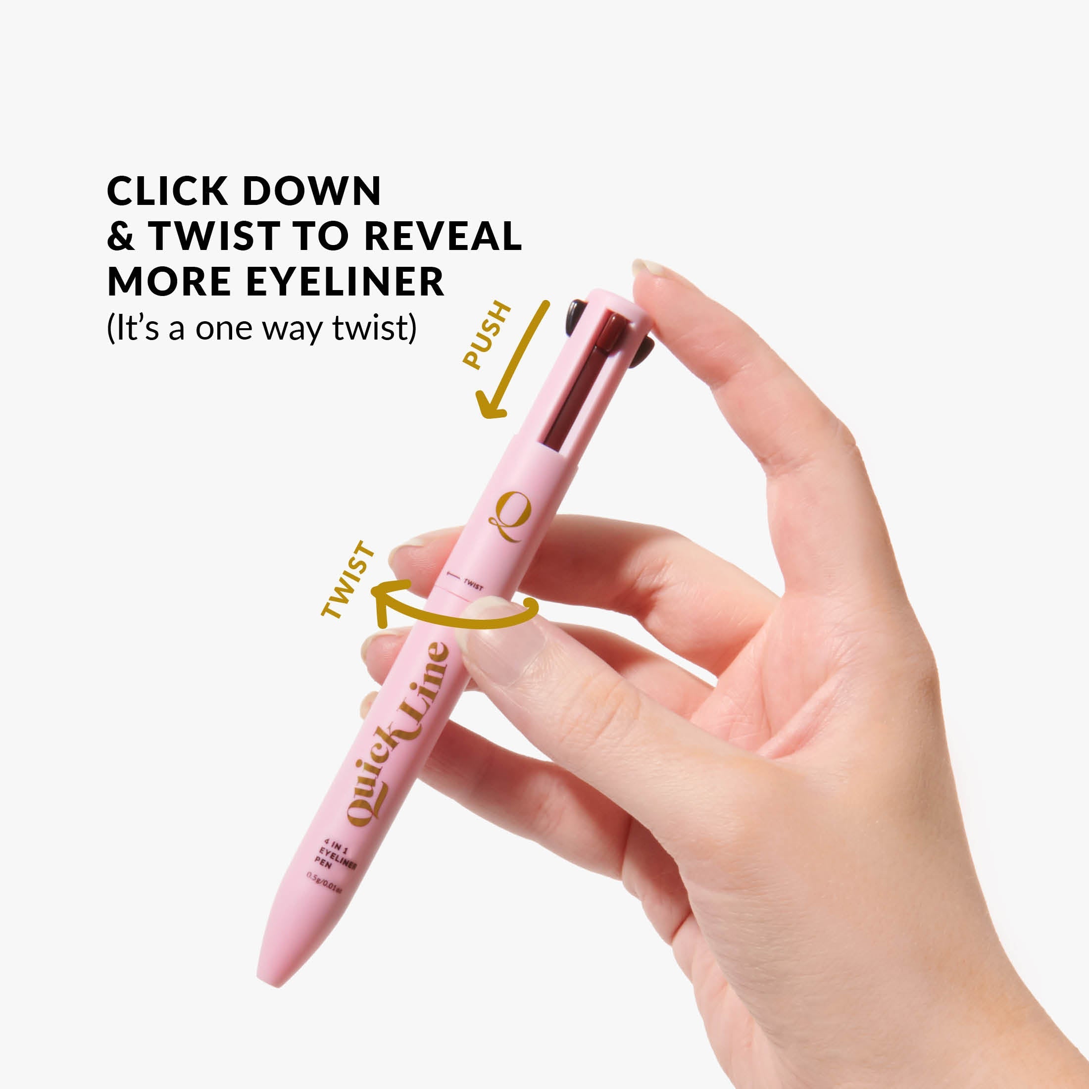 Quick Line 4 in 1 Eyeliner Pen - Black, Brown, Burgundy and Gold